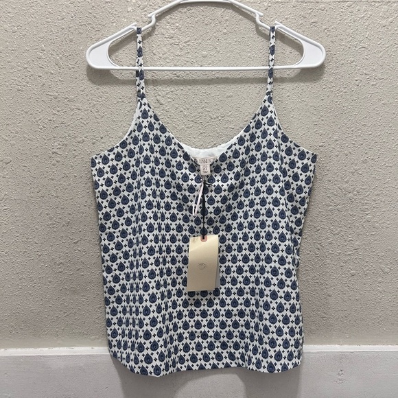 Eliane Rose Blue and White Patterned Tank Top NWT Small - Picture 1 of 6